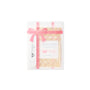 Nail tool kit with file, alcohol pad, and prep items in clear pouch with pink ribbon
